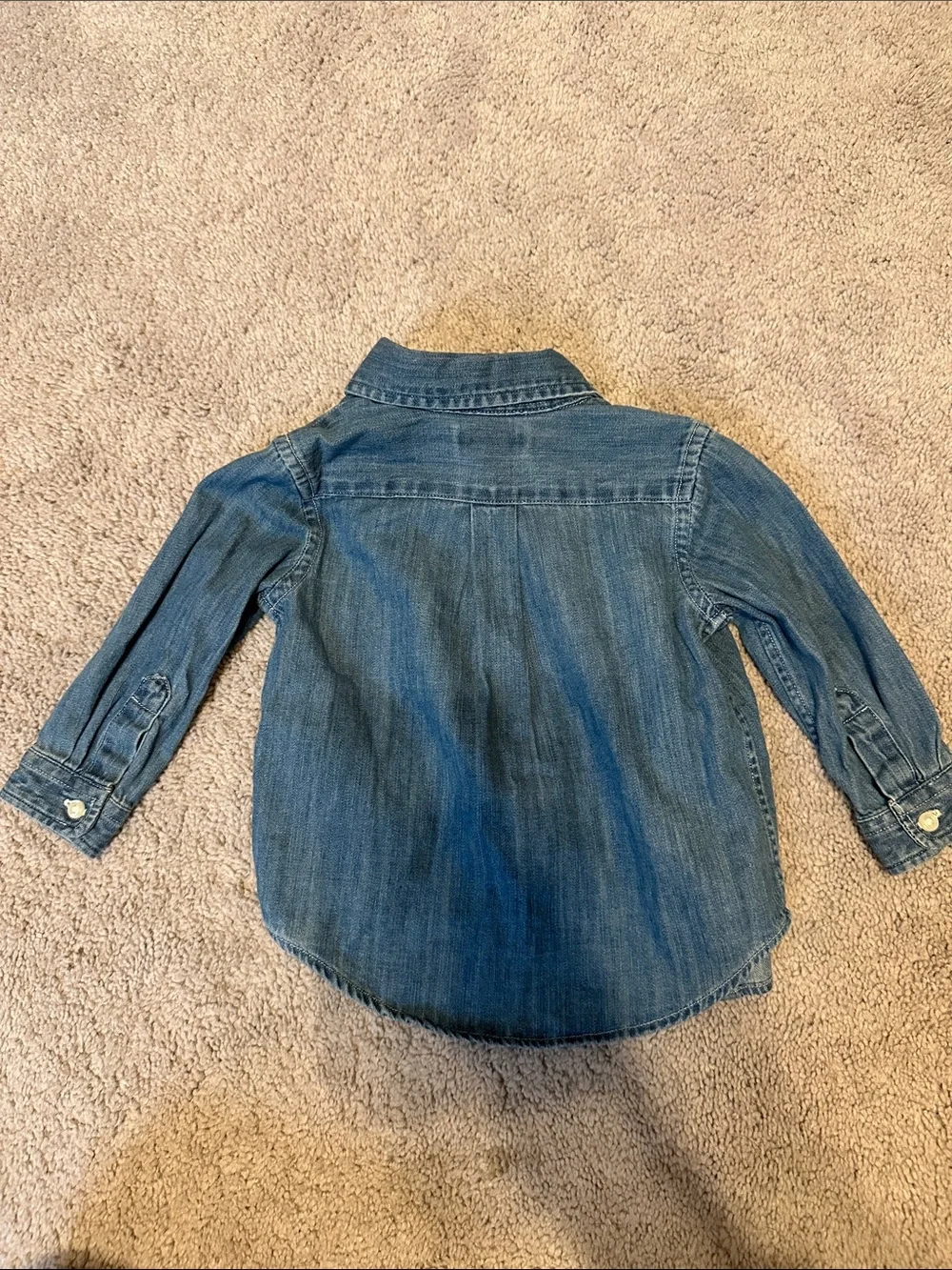 Worn Once - Ralph Lauren Kids 6-9M Denim Button-Down Shirt